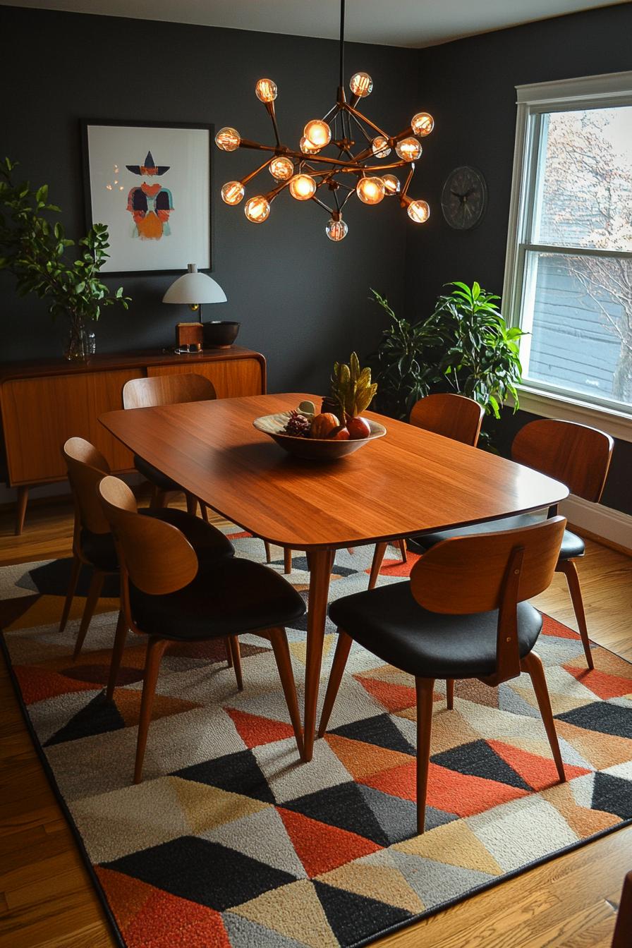 23 breathtaking modern dining tables from the middle of the century, which they worship 32 12. Chic carpets for eating areas-2