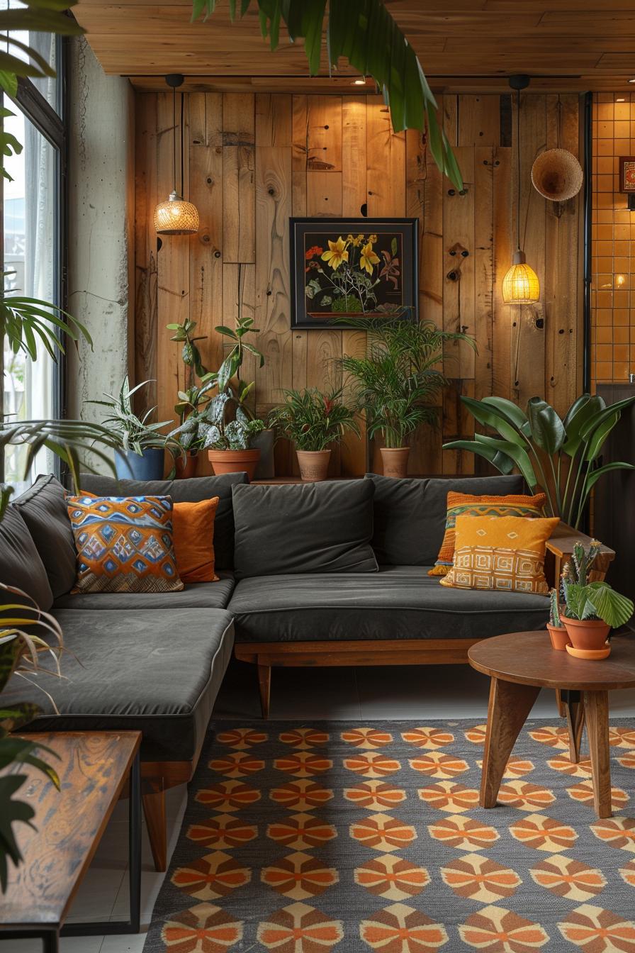 21 Cozy middle of the century modern living room ideas 4 1. Chic seating with teak-1