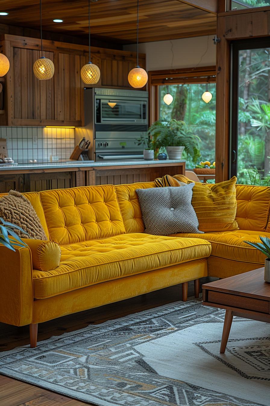 21 Cozy middle of the century modern living room ideas 5 1. Chic seating with teak-2
