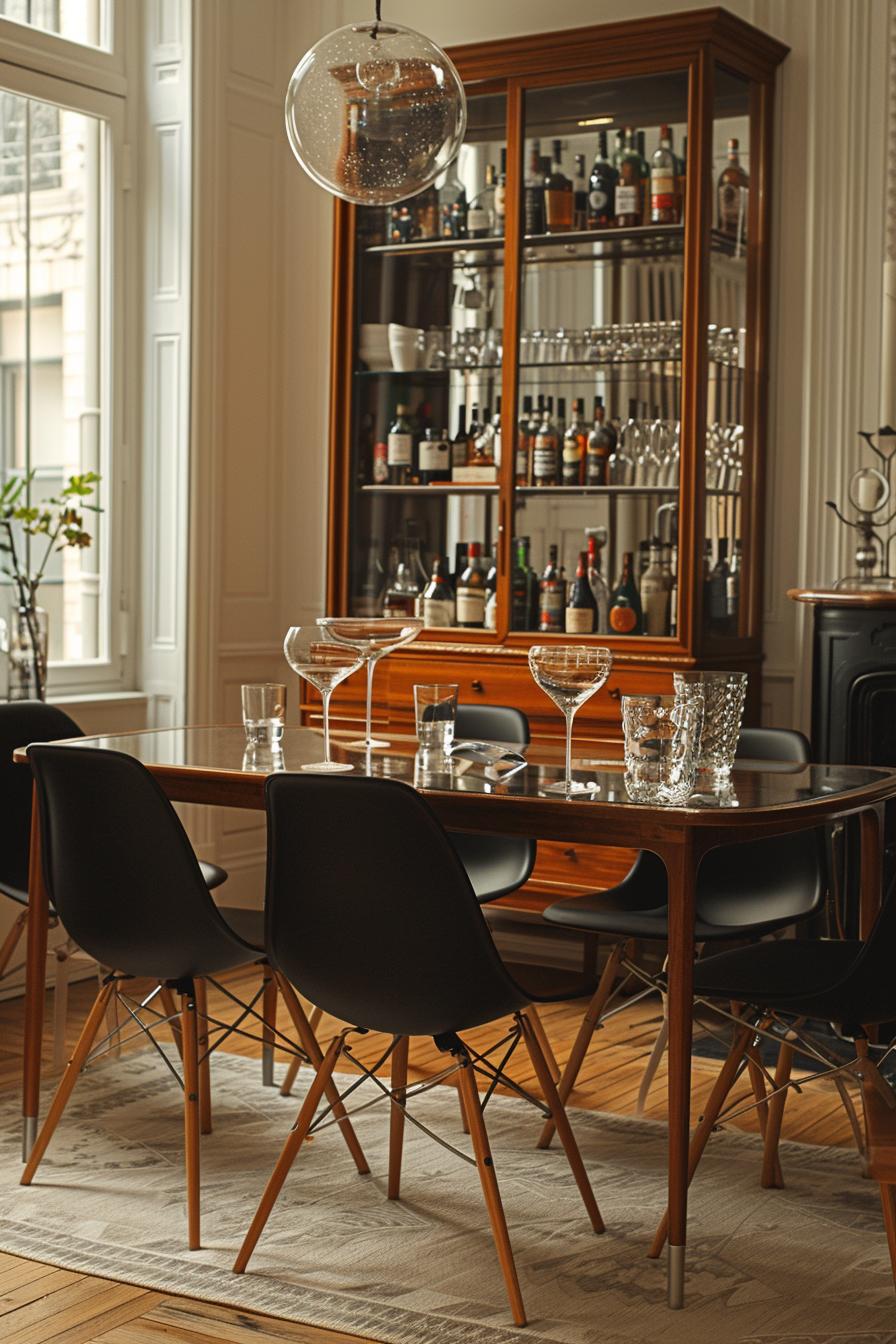 15 new modern dining room ideas from the middle of the century 29 10. Chrome & Glass Bar Cart-0