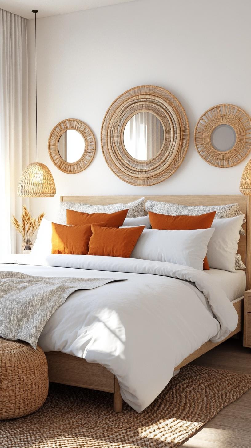 23 Modern Boho bedroom ideas that you will love immediately 67 22. Kreisspiegel, framed by Boho Décor-1