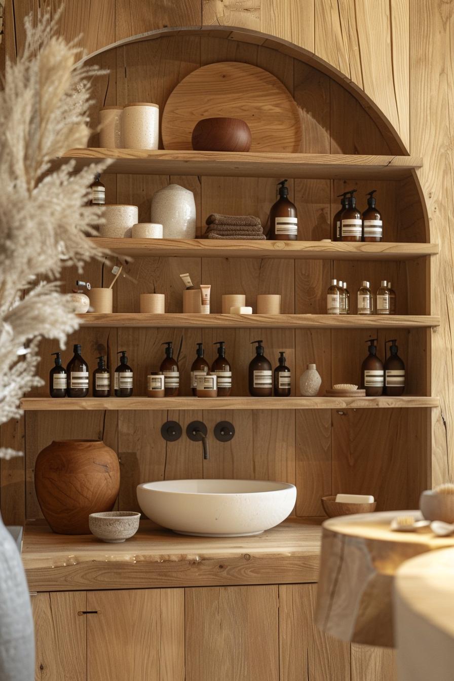 15 Genius & beautiful bathroom shelf ideas you have to see 19 8. Circular wall shelves Inspiration-1