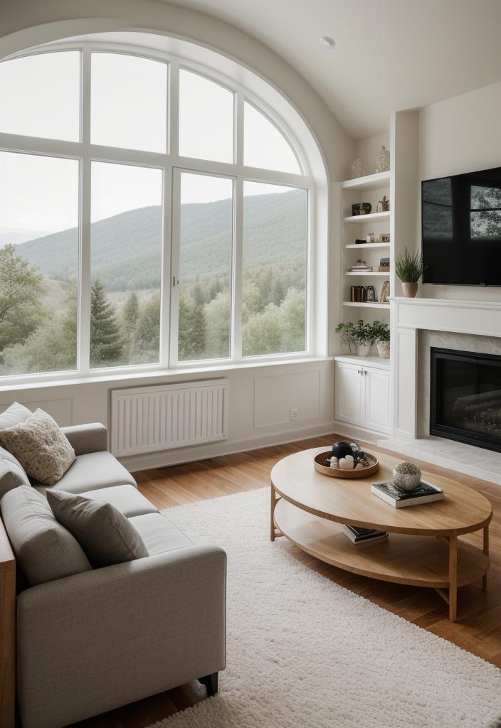 21 elegant built -in shelves for the living room 21 16. Circular shields window shelves: stylish accent-0