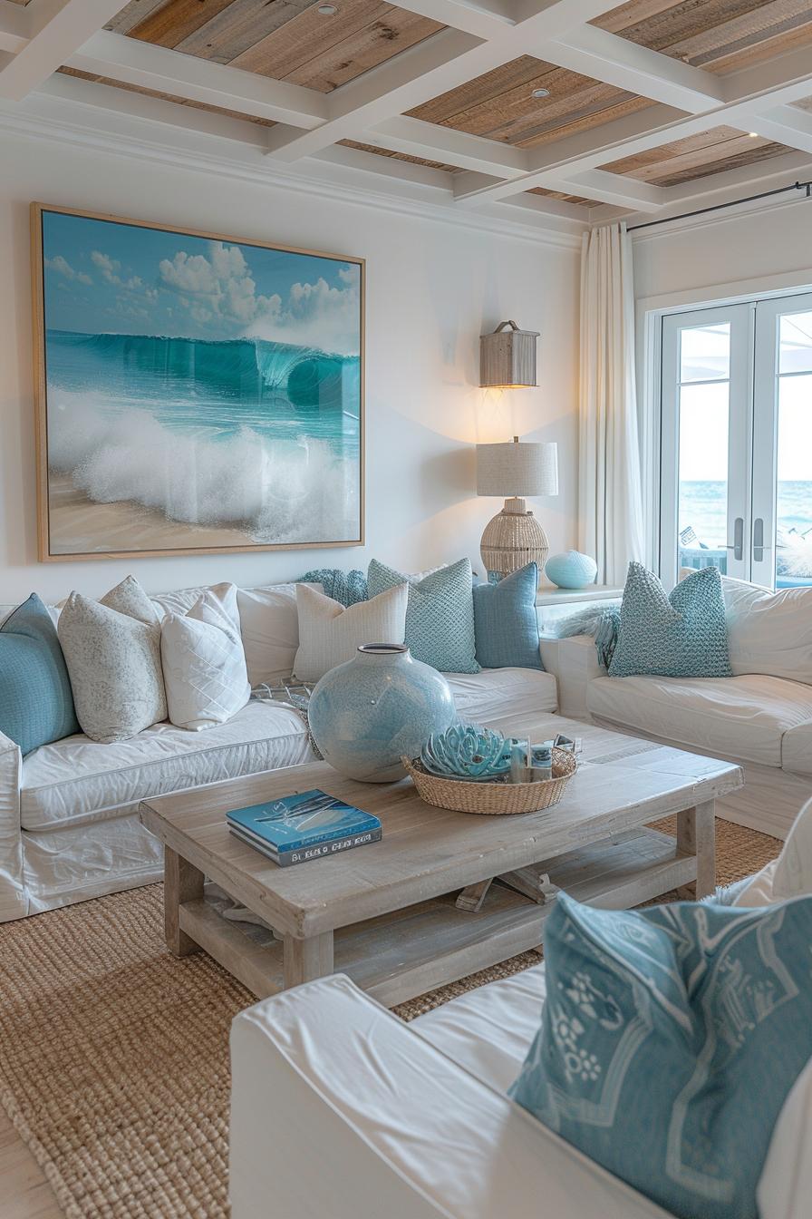 15 aesthetic modern coasts living room ideas 16 5. Coastal artist for interior space-2