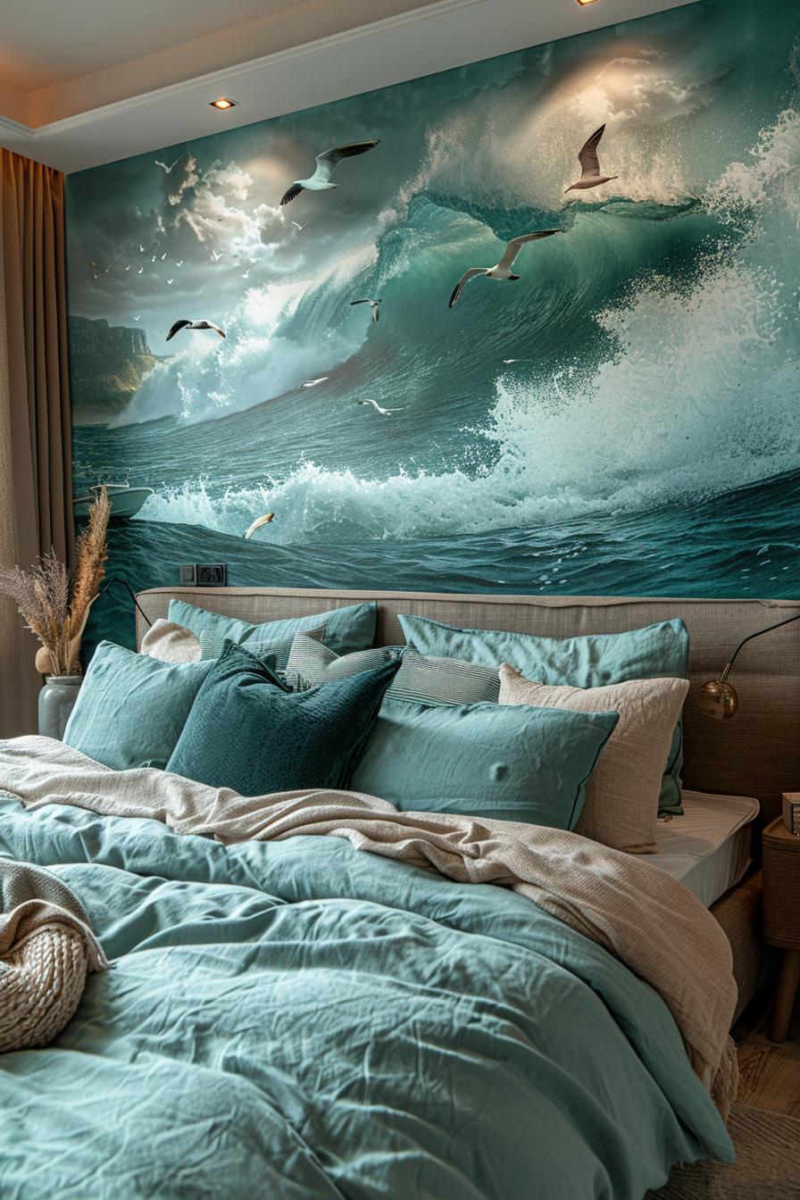21 modern ideas for the coastal bedroom for a relaxing retreat 6 2 .. coastal bedroom wall painting-0