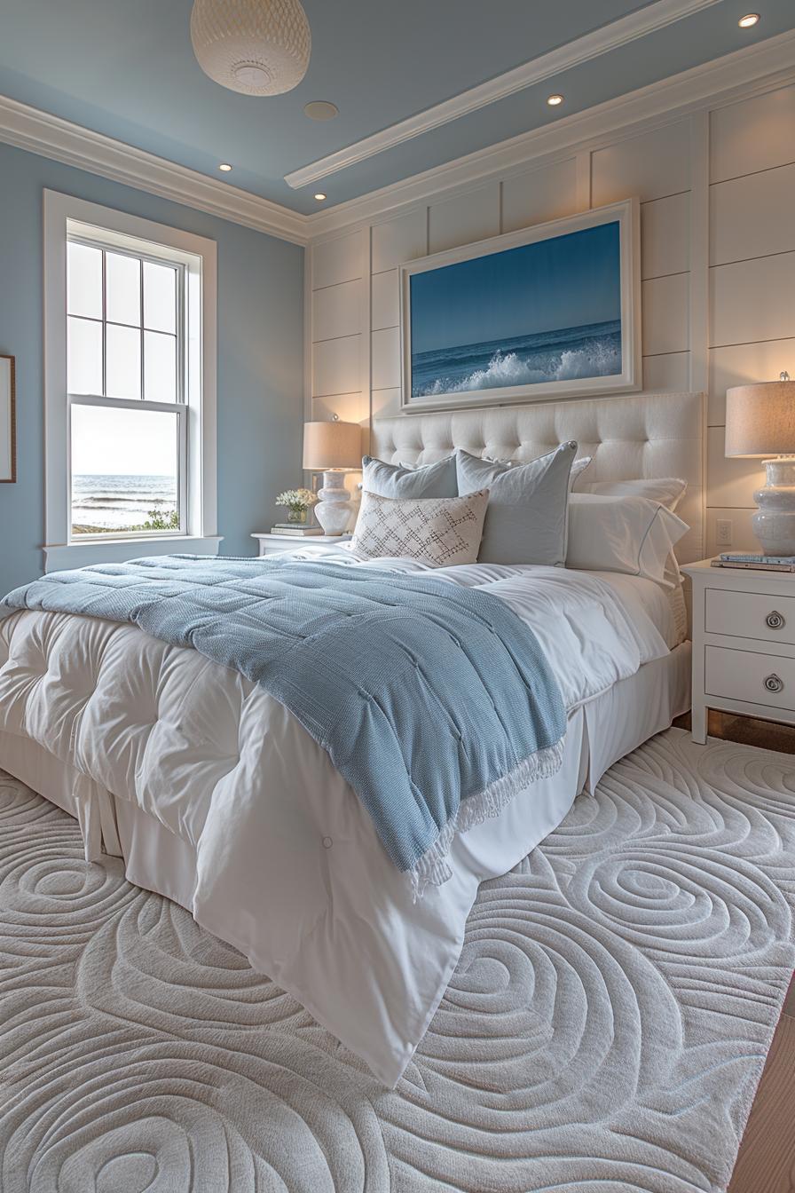 21 modern ideas for the coastal bedroom for a relaxed retreat 53 20. Coastal bedroom Wand texture Inspiration-1
