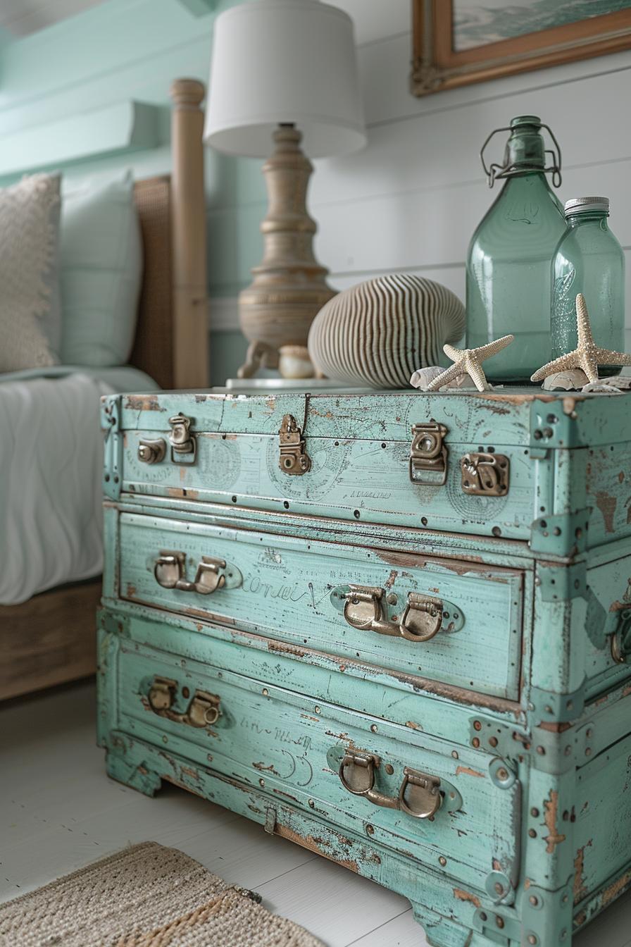 23 Trendy Boho Coastal Bedroom Ideas that you will love 25 9. Coastal Boho bedroom bedside table-0