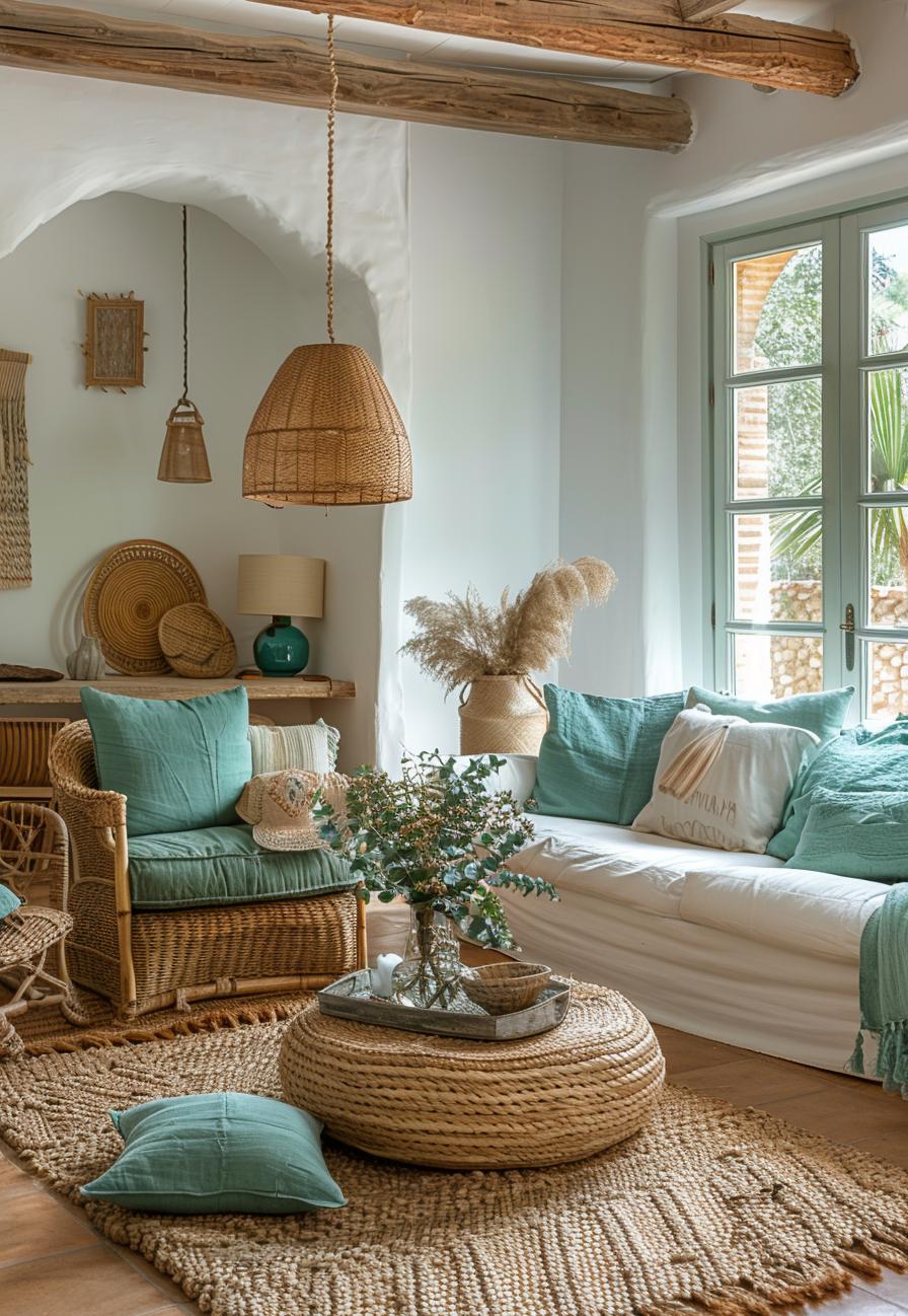 15 breathtaking Boho Coastal living room ideas for a beach house 3 1. Coastal Boho furniture accent-0