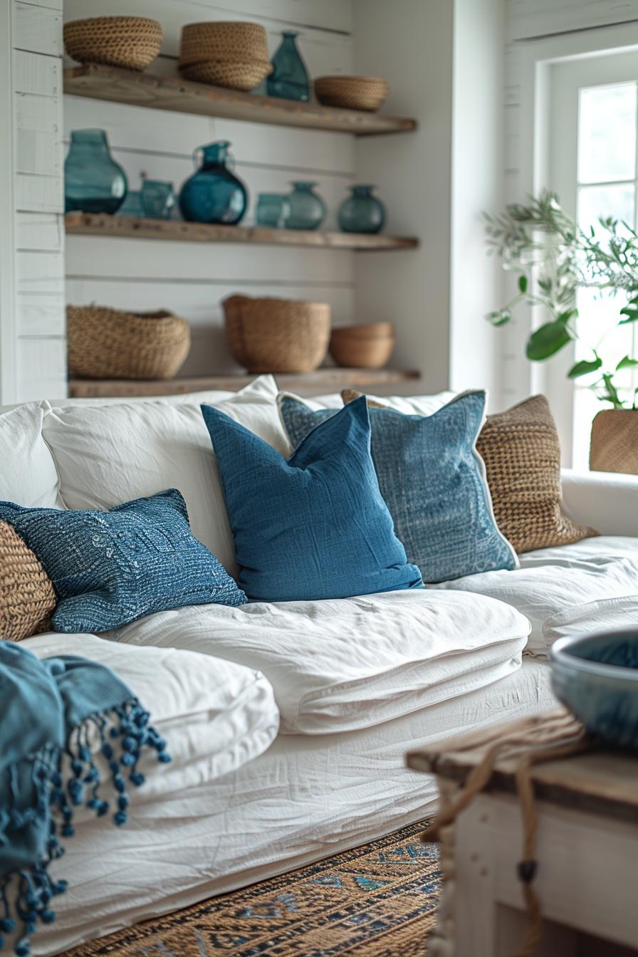 15 breathtaking boho coastal living room ideas for a beach house 30 10. Coastal Boho Shiplap Wall Decor-1