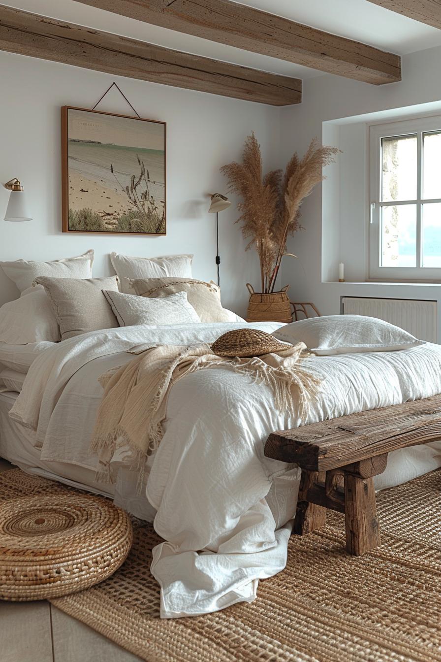 15 aesthetic coastal bedroom ideas for a dreamy retreat 32 14. Coast magic in woven basket-1