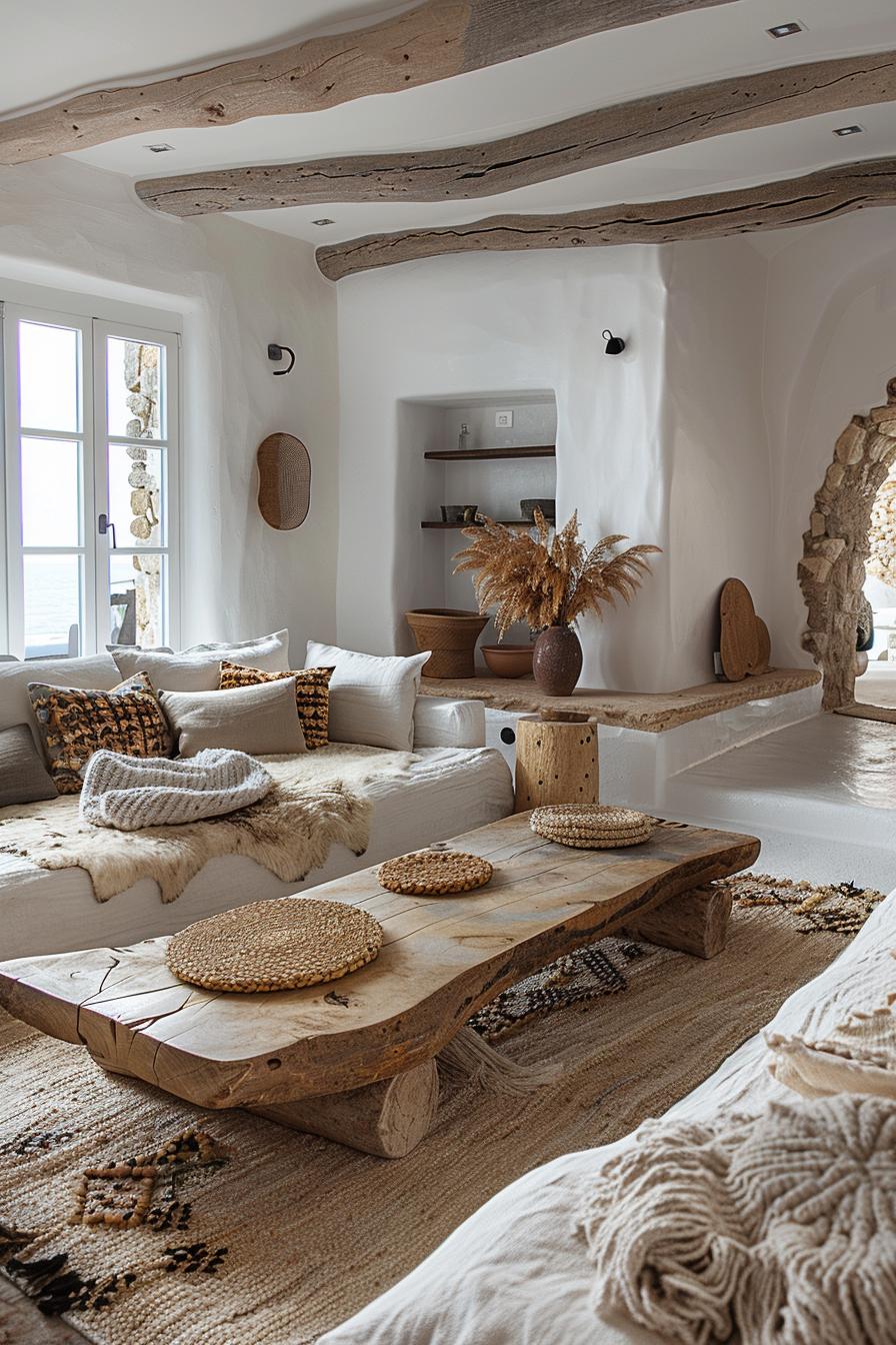 15 breathtaking Boho Coastal living room ideas for a beach house 25 8. Coastal Chic Couch table Designs-2