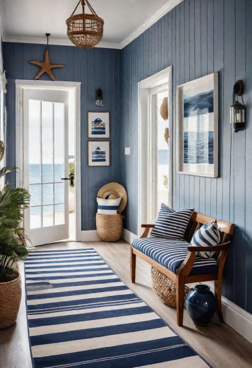39 Chic Small Entrance Hall Ideas: Creative Solutions for Welcoming Spaces 13 10. Coastal Chic Entryway Decor-0