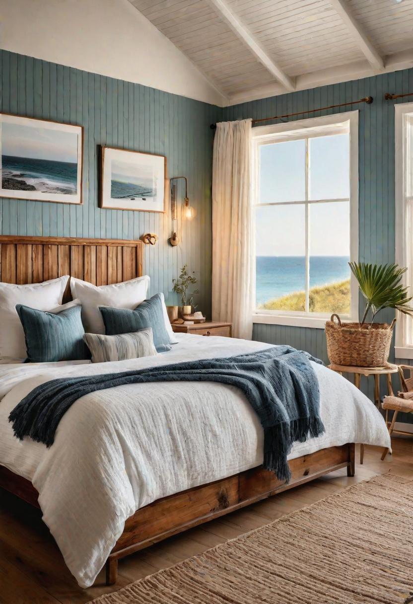 43 Relaxing Coastal Bedrooms for Breezy Retreats 17 15. Coastal Cottage Bedroom Inspiration-0
