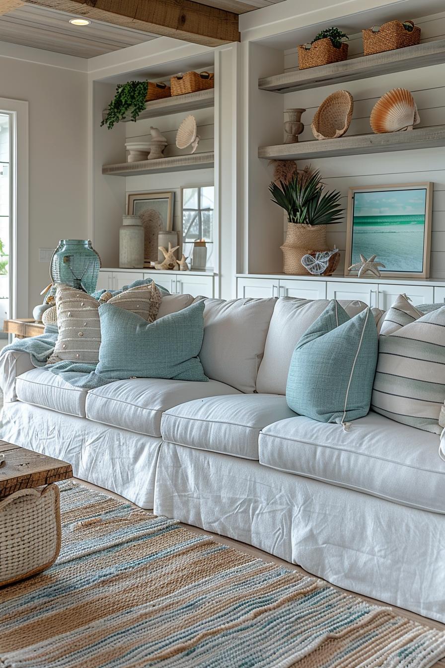 15 breathtaking Boho Coastal living room ideas for a beach house 9 3 .. Coastal DIY picture frame Inspiration-0