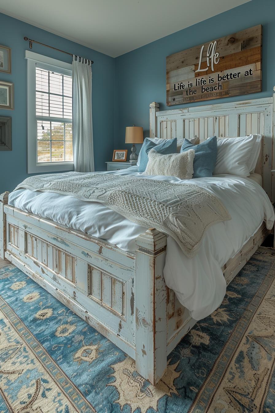 23 Trendy Boho Coastal Bedroom Ideas that you will love 19 7. Coastal Inspirational wooden sign-0