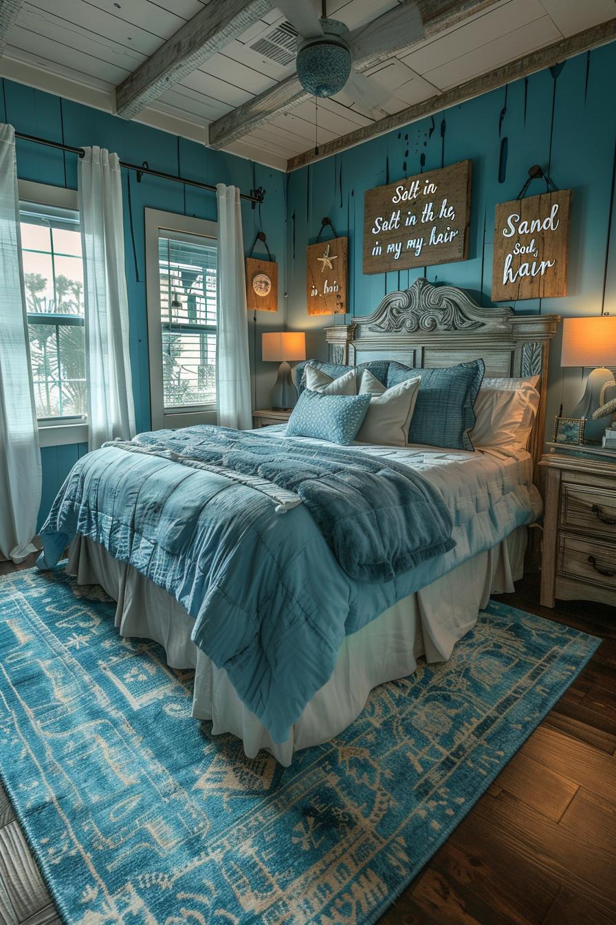 23 Trendy Boho Coastal Bedroom Ideas that you will love 20 7. Coast inspiring wooden signs 1