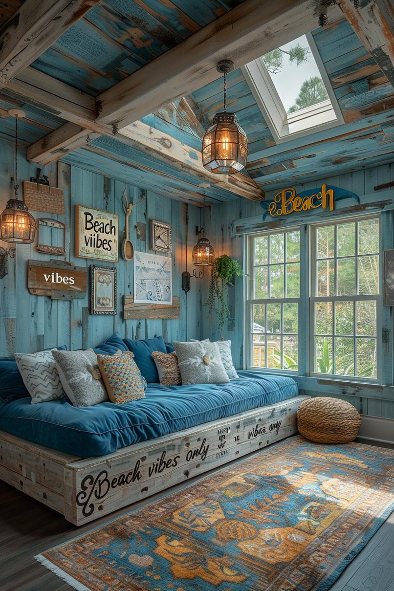 23 Trendy Boho Coastal Bedroom Ideas that you will love 21 7. Coast inspiring wooden signs 2