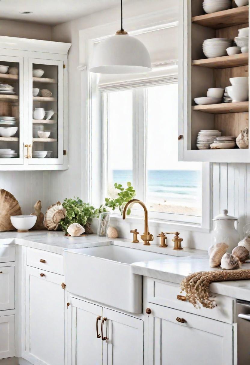27 Atemberaubende weiße Küchenschränke: Ideen, um Ihren Raum mit zeitloser Eleganz zu erhellen 5 2. Coastal Kitchen Inspiration-1