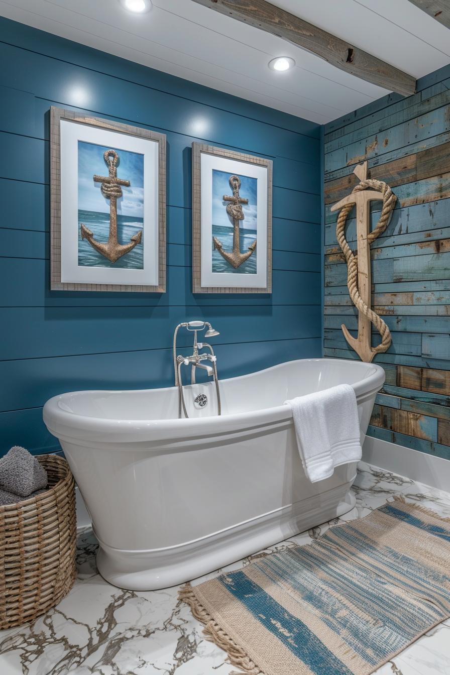 21 breathtaking bathroom wall decoration ideas to inspire you 19 10. Coast nautical wall decoration inspiration-0