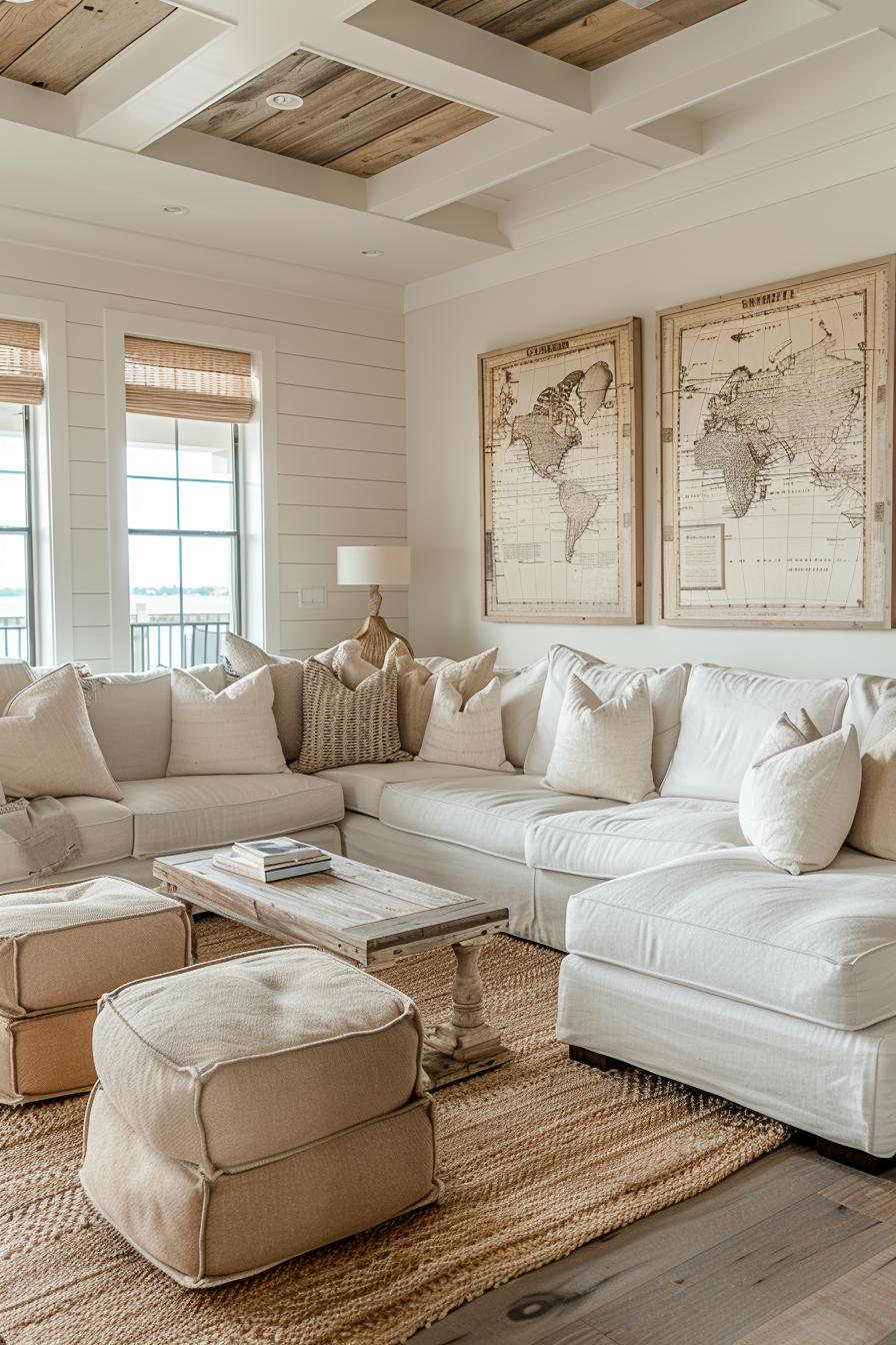 15 chic neutral coasts living room ideas that you will love 19 8. Coast nautical mural ideas-0