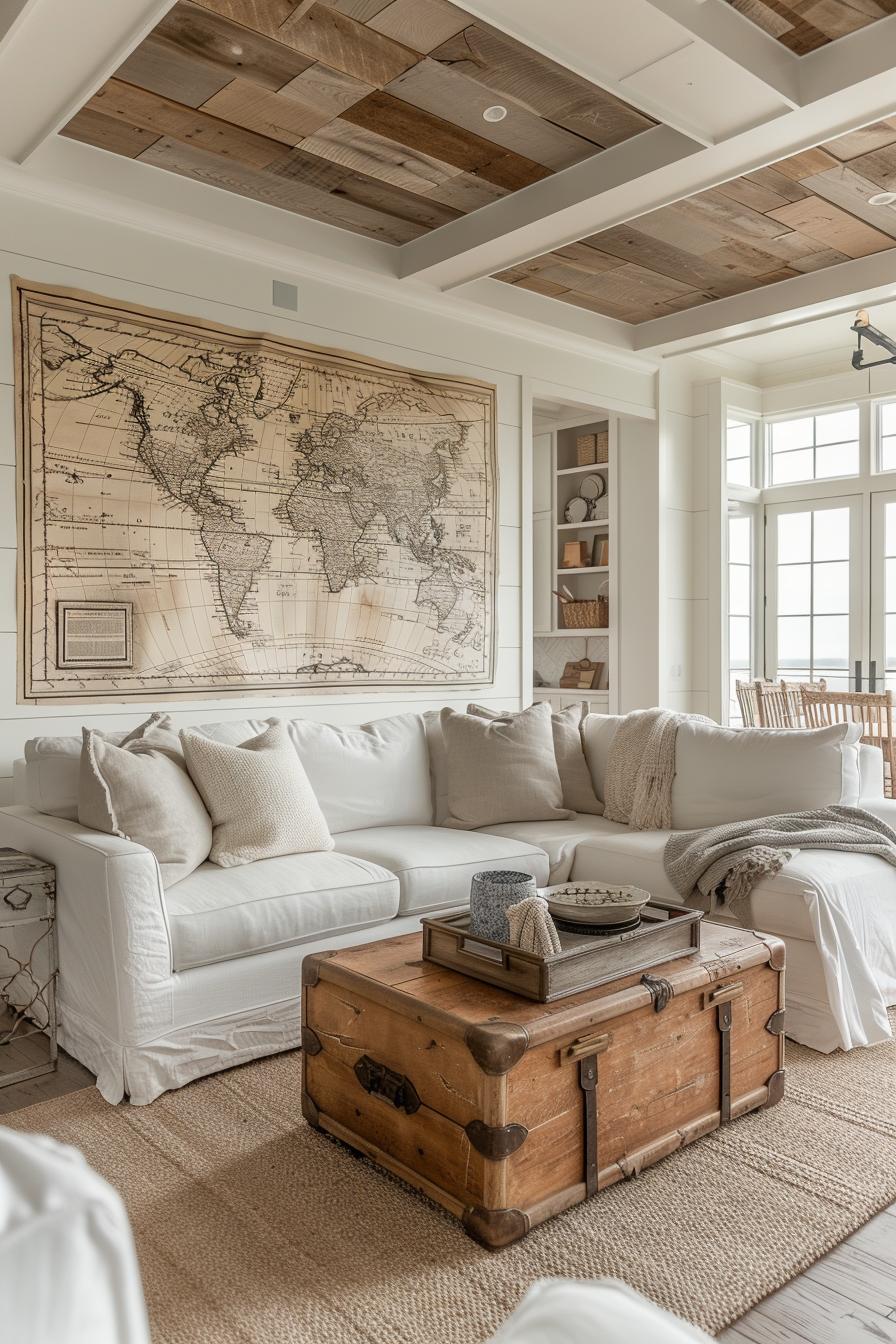 15 chic neutral coasts living room ideas that you will love 20 8. Coast nautical mural ideas 1-1