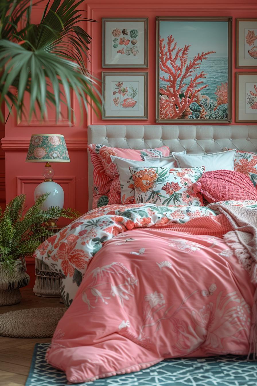 15 dreamy pink coastal bedroom ideas: beach & aesthetics 39 14. Coastal Pink Paradise: Coral Cove-0