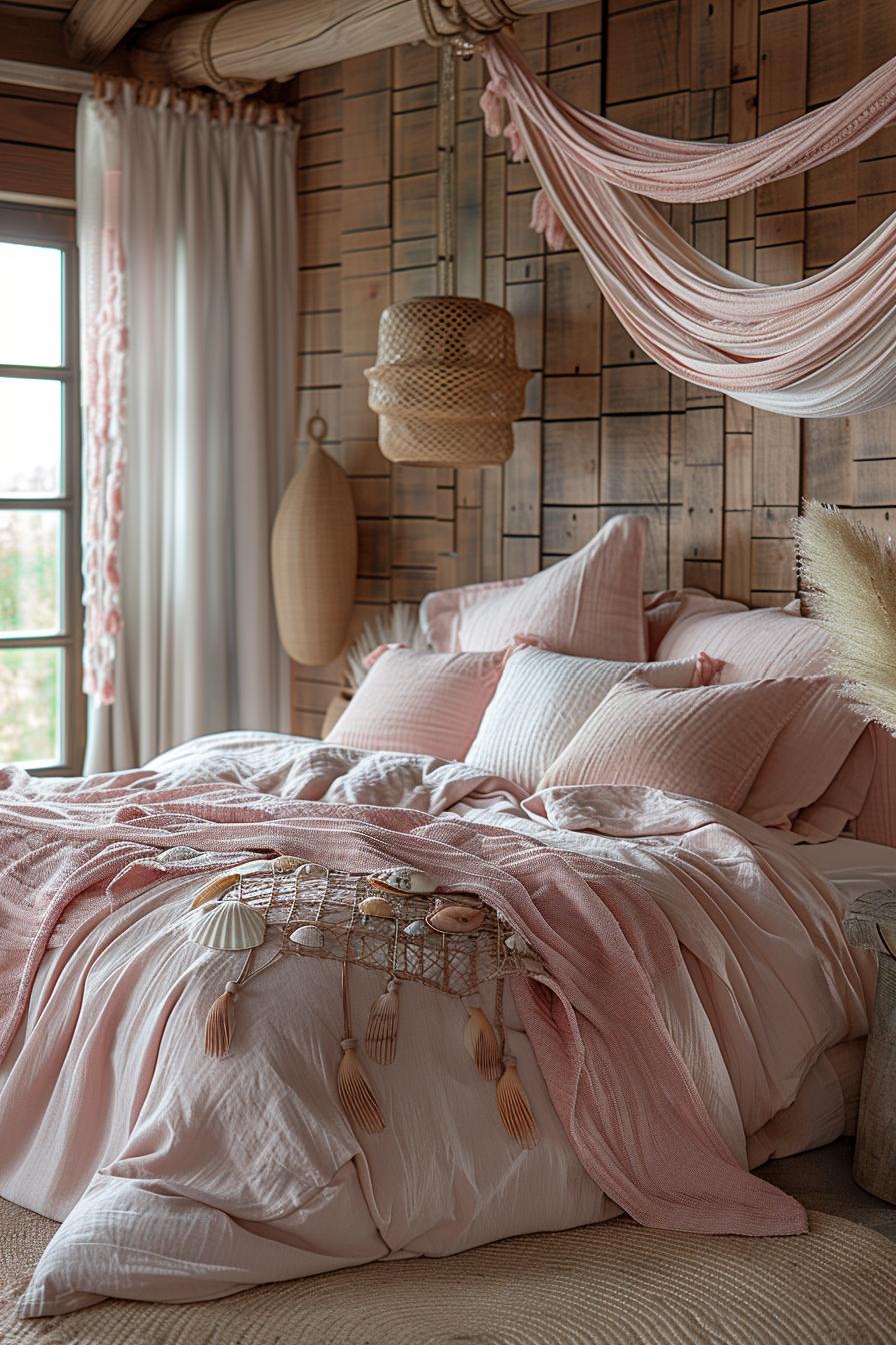 15 dreamy pink coastal bedroom ideas: beach & aesthetics 19 6. Coastal Pink Sand Decor-2