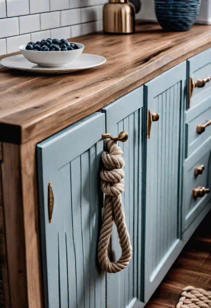 43 Inspiring Coastal Living Room Ideas 32 30. Coastal Rope Knot Décor-0