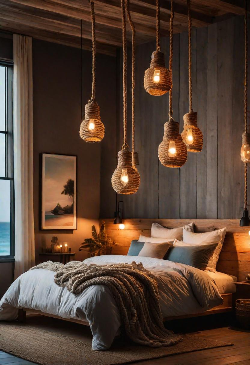 43 Relaxing Coastal Bedrooms for Breezy Retreats 8 6. Coastal Rope Lighting Fixtures-0