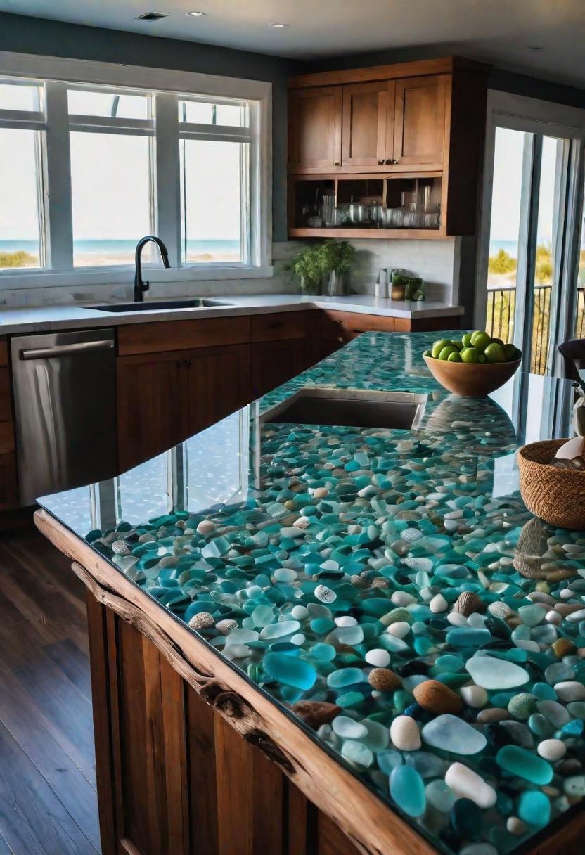26 Genius Kitchen Island Ideen: Stil und Funktionalität 18 8. Kücheninsel des Küstenmotivs Design-1