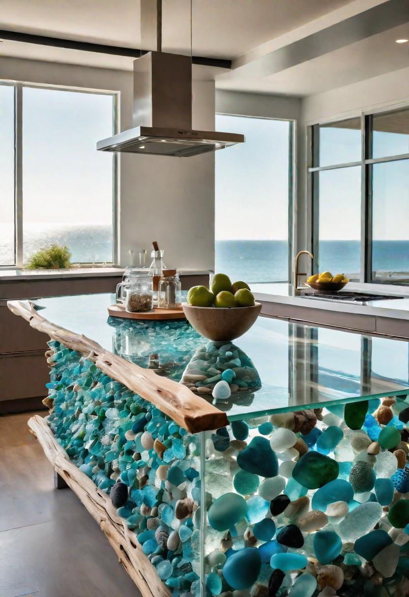 26 Genius Kitchen Island Ideen: Stil und Funktionalität 19 8. Kücheninsel mit Küstenmotiven Design-2