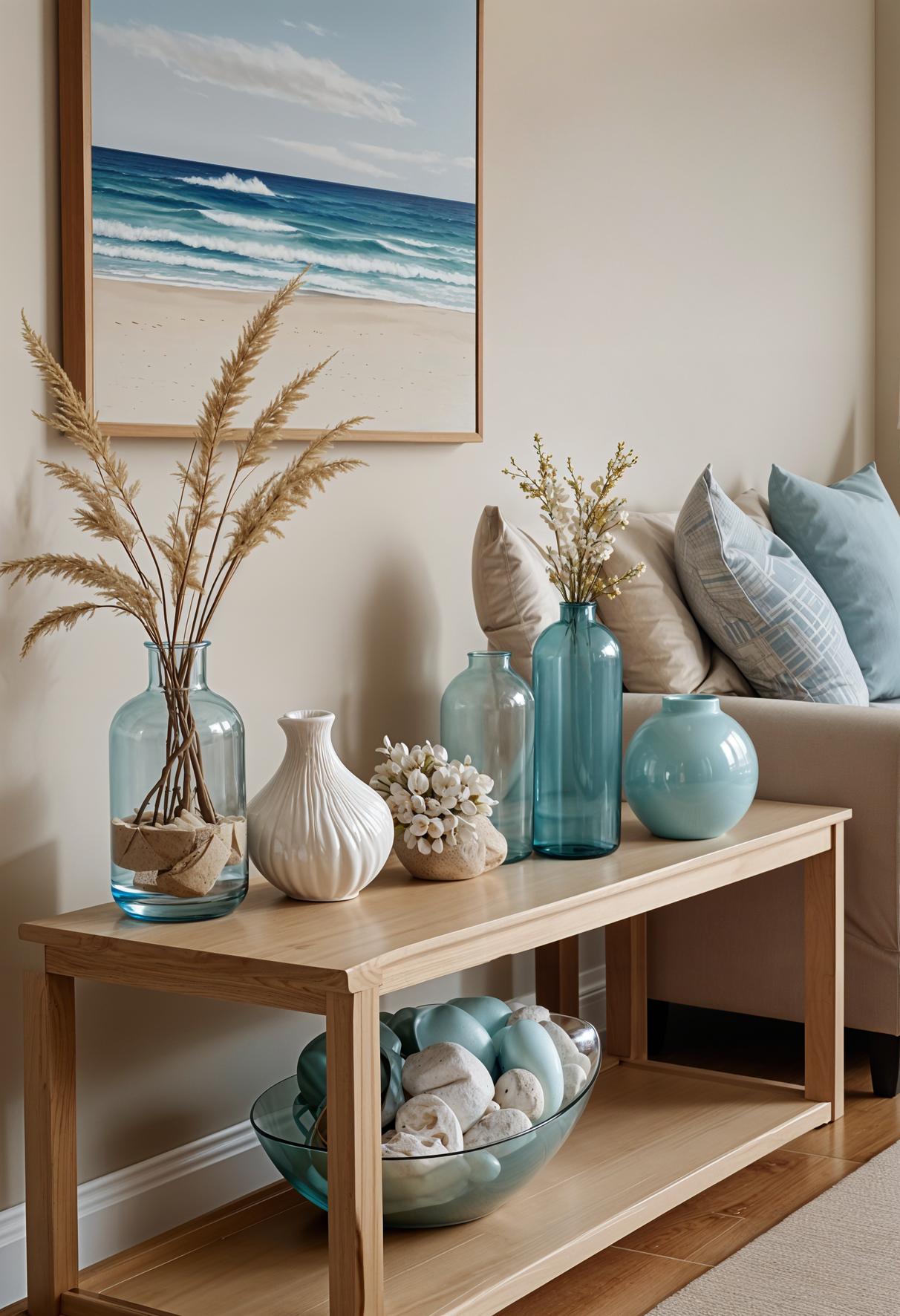 15 aesthetic modern coasts living room ideas 20 7. Coastal Vase Decor Inspiration-1
