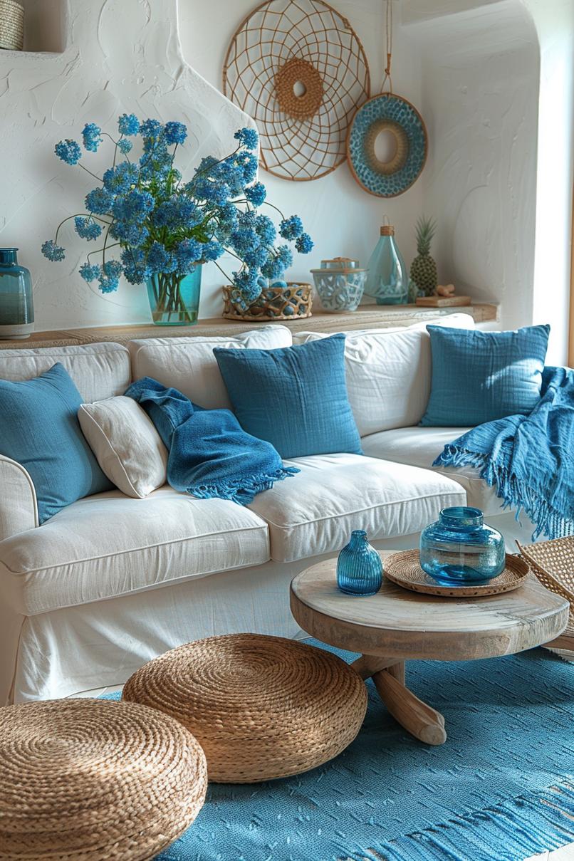 15 breathtaking Boho Coastal living room ideas for a beach house 28 9. Coast mood with oversized glass-2