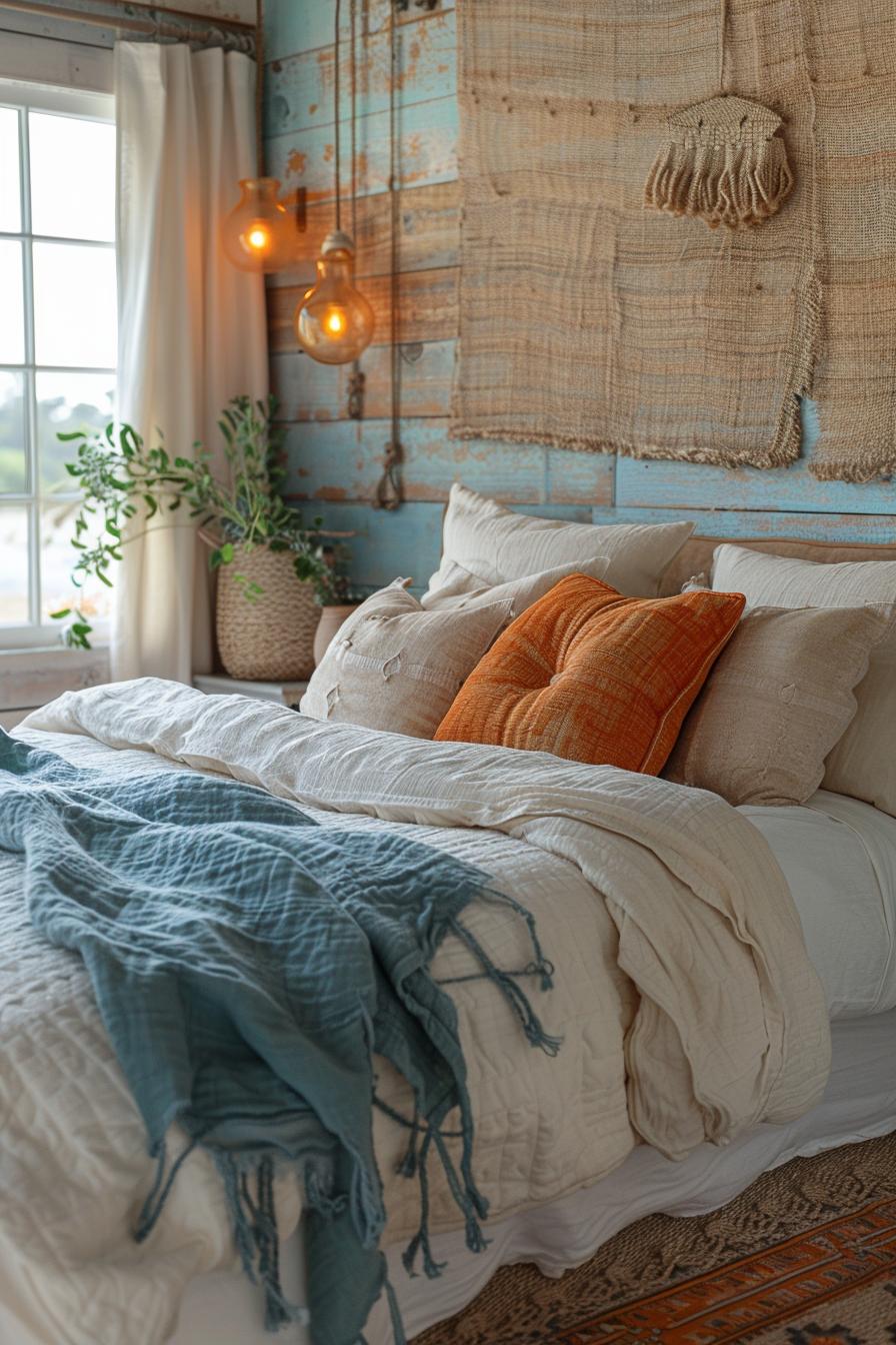 23 trendy boho coastal bedroom ideas that you will love 35 12. Coastal wall hangings: Oceant textures-1