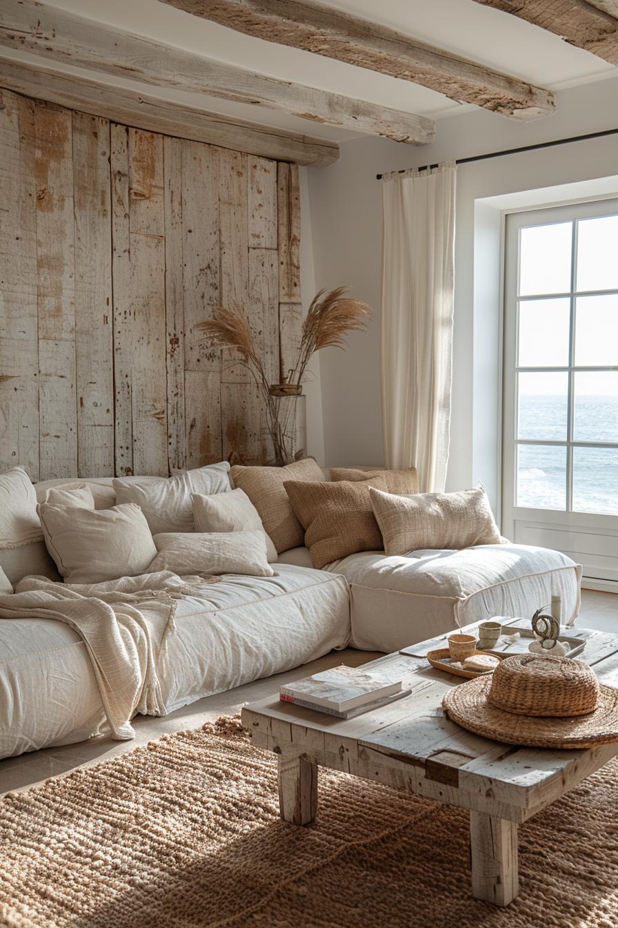 15 chic neutral coasts living room ideas that you will love 34 14. Coast weathered wooden accent wall-1