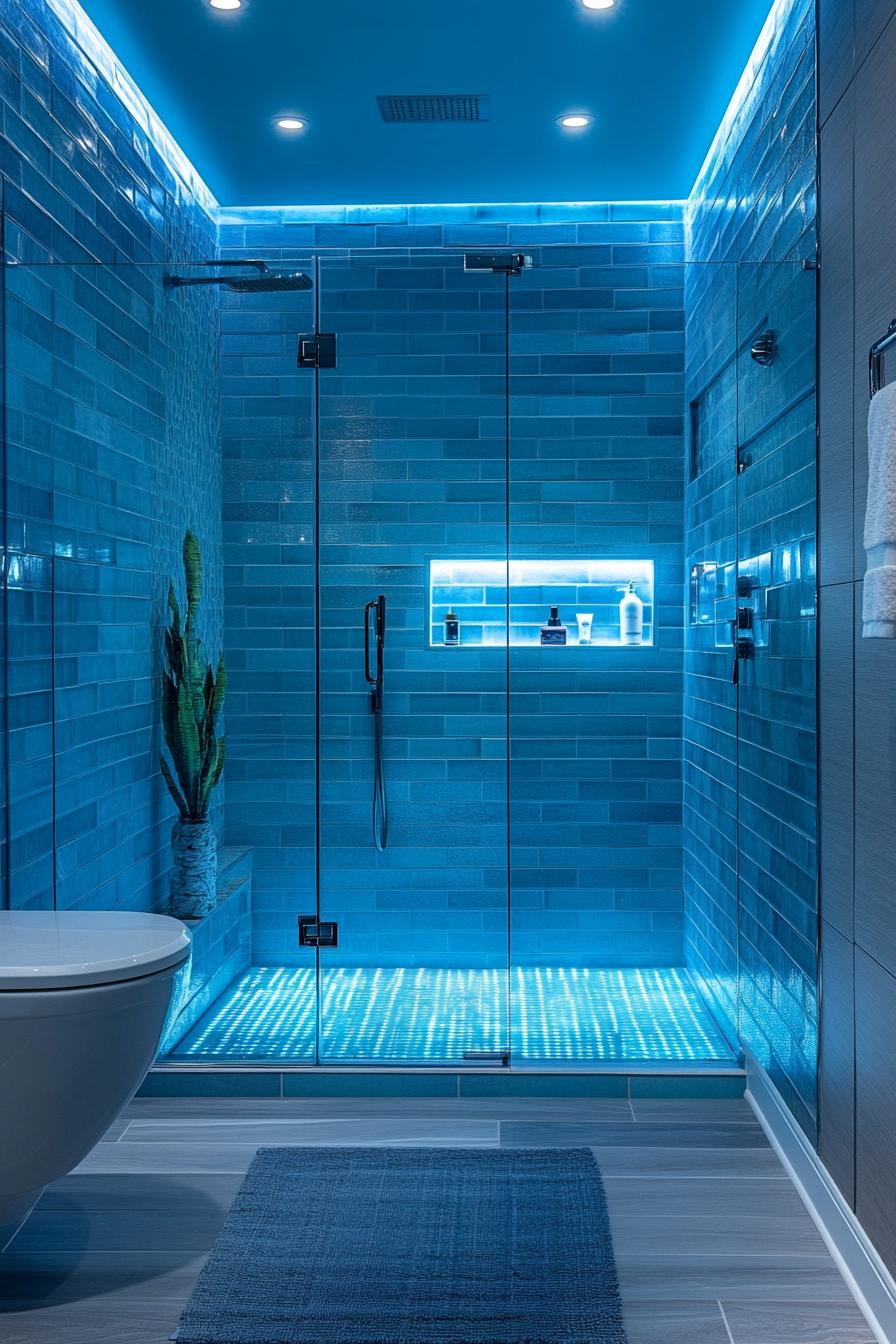 25 Genius tiny bathroom ideas for your makeover 22 7. Colored LED lighting for small bathroom-0
