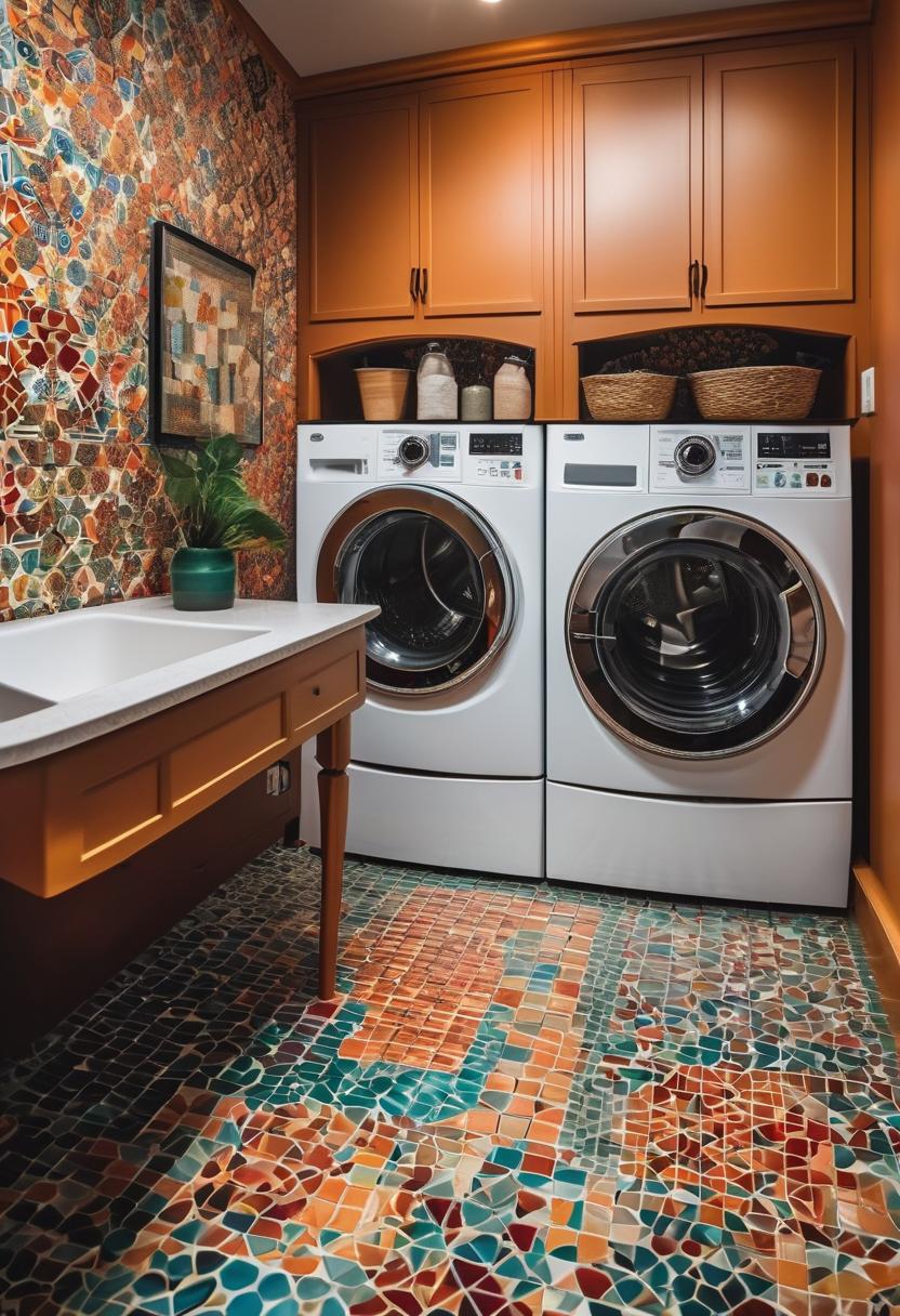19 place saving small laundry room ideas: functional and stylish 28 19. Colorful backplash tiles for laundry-3