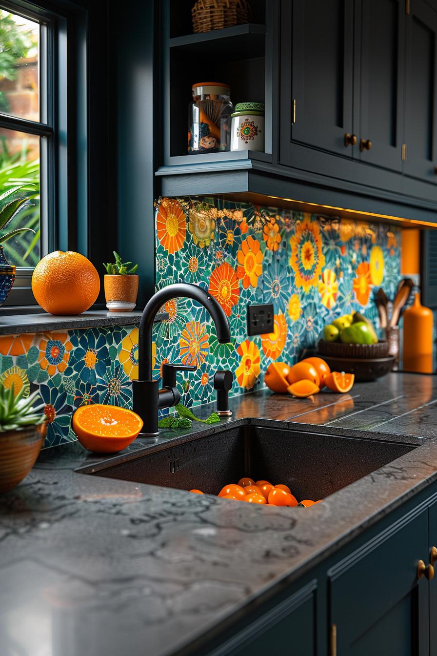15 unique in the middle of the century modern kitchen ideas 10 3 .. Colorful mosaic-backplash-inspiration-1