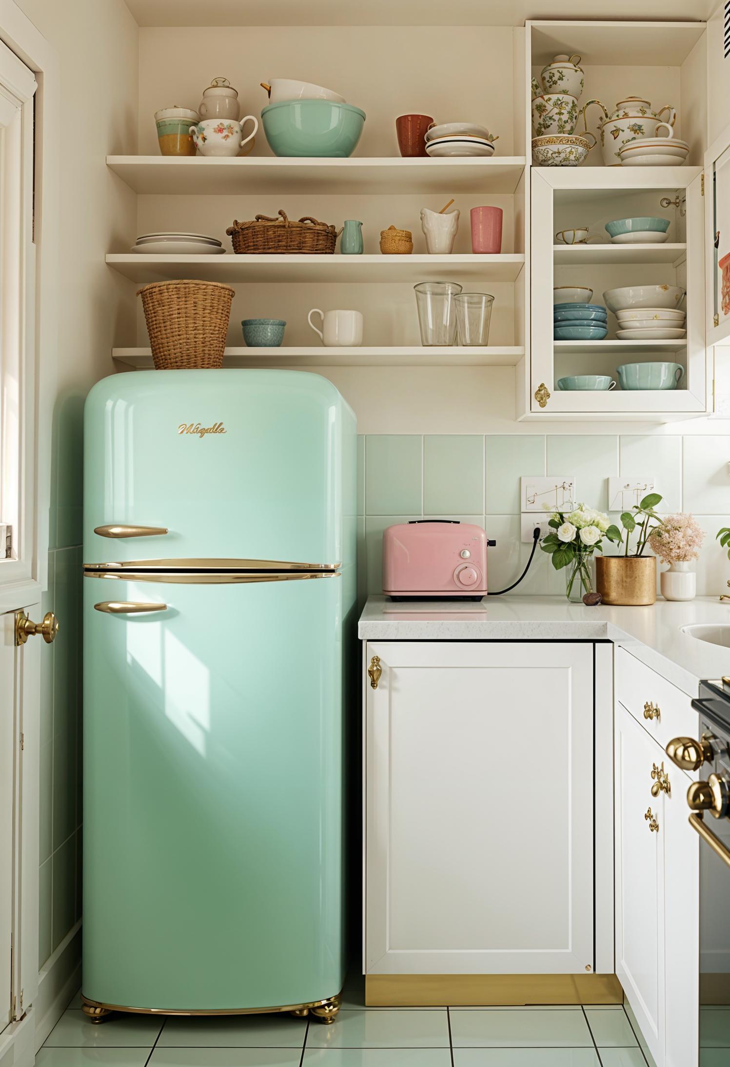20 Genius tiny kitchen ideas for small apartments 45 14. Colorful retro kitchen appliance-2