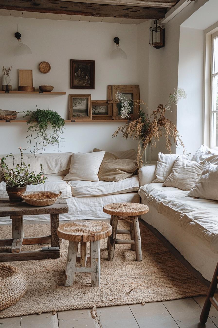 25 Genius Tiny Living Room Ideas 45 14. Compact coffee table stool combo-0