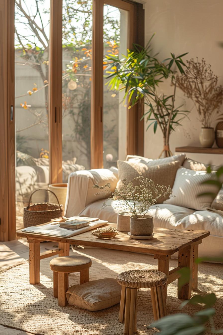 25 Genius Tiny Living Room Ideas 46 14. Compact coffee table stool combo-1
