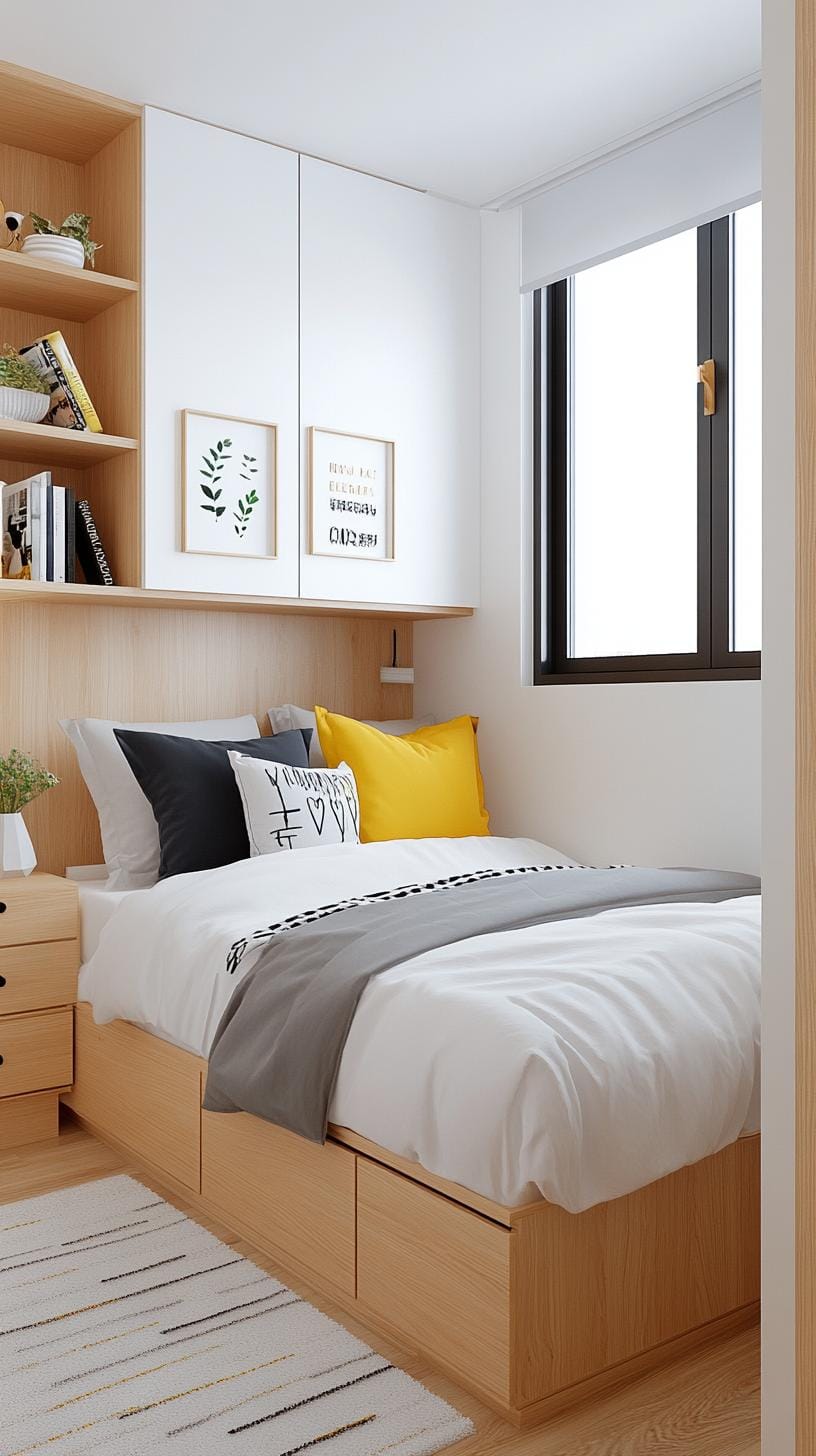 21 modern bedroom ideas for your 2025 makeover 63 19. Compact luxury with clever memory solutions that maximize the limited place 1