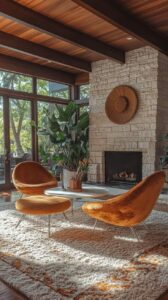 20 Stunning Mid-Century Modern Fireplace Makeover Ideas