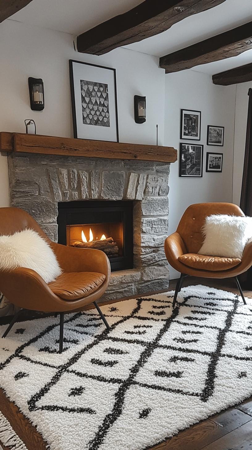 20 breathtaking mid-century modern fireplace-Makeover ideas 51 51 20. Contemporary gas use within the original stone center in the middle of the century Surround-1