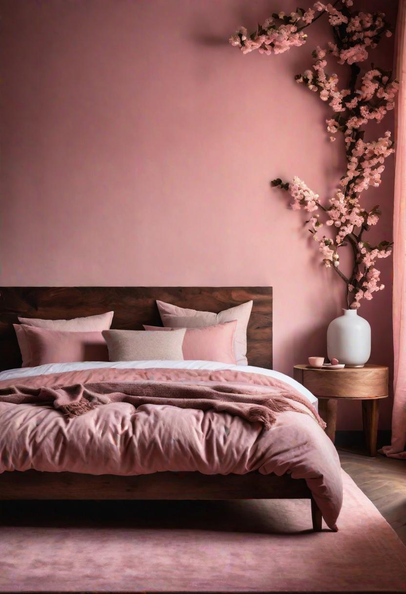 63 Luxurious Pink Bedrooms to Warm Up Your Space 63 60. Contrasting Pink and Wood-0