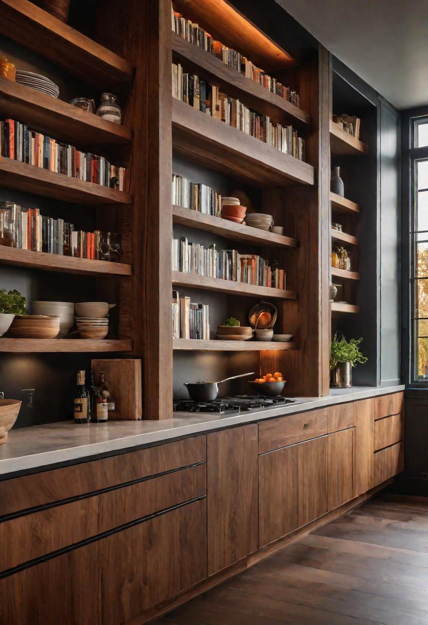 43 Inspiring Kitchen Decor Ideas: Stylish and Functional Accents 28 19. Cookbook Shelf Integration Ideas-1