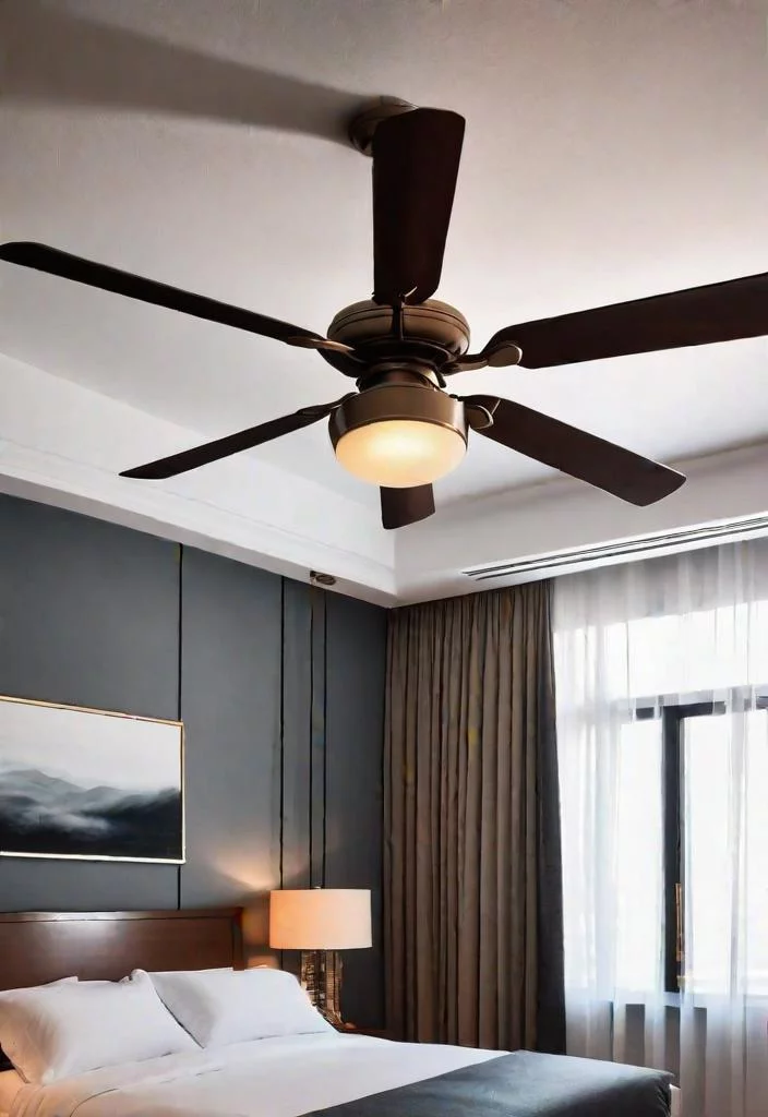 30 gemütliche und inspirierende Gästeschlafzimmer Ideen 21 19. Kühlung des Gästezimmers mit Fan-0