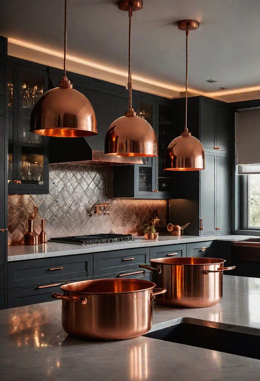 43 Aesthetic Kitchen Ideas to Transform Your Space 4 2. Copper Accents in Aesthetic Kitchen-0