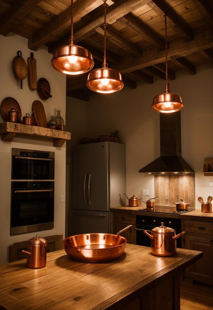 43 Inspiring Kitchen Decor Ideas: Stylish and Functional Accents 6 3. Copper Kitchen Display Ideas-0