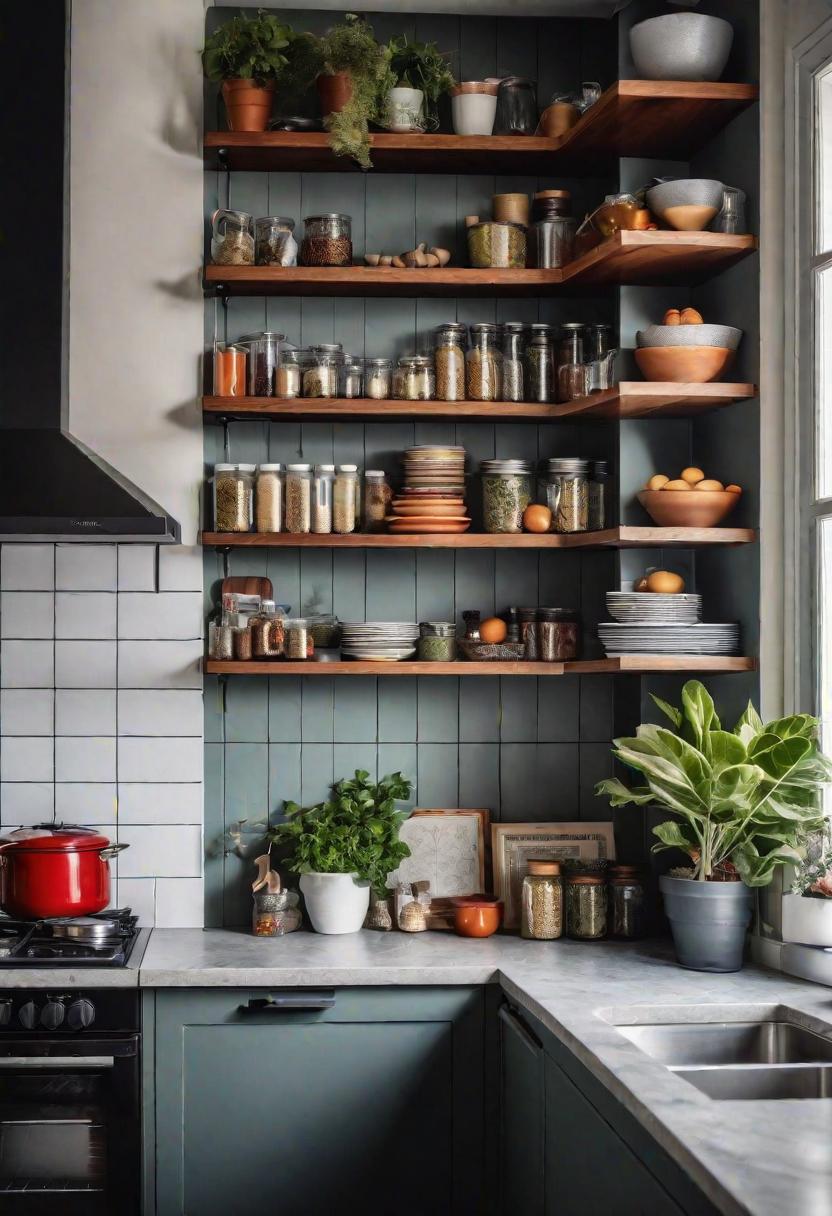 39 Clever Small Kitchen Ideas: Maximize Your Space with Stylish and Functional Designs 14 10. Corner Shelving for Small Kitchens-1